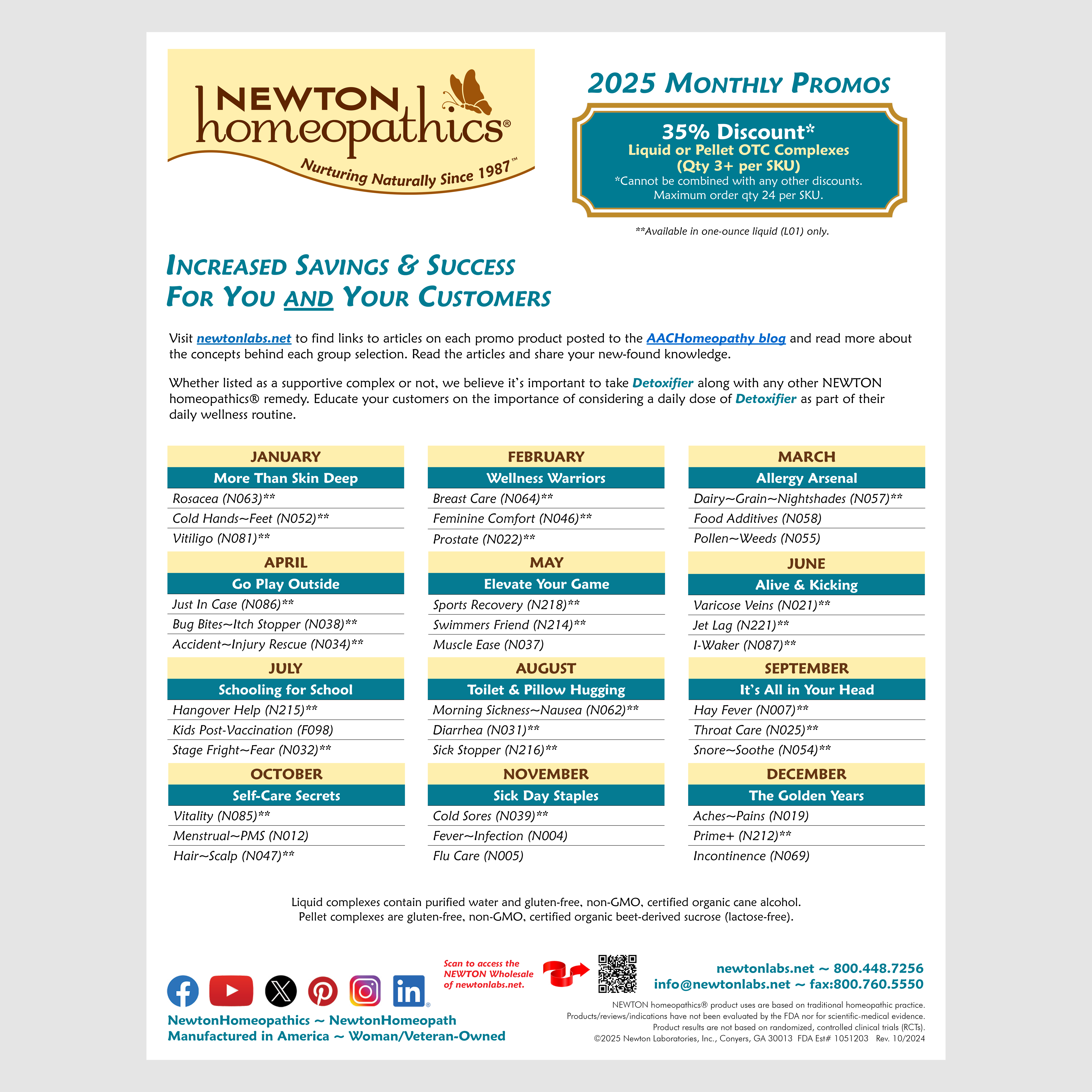 NEWTON homeopathics Monthly Promos & Top Sellers